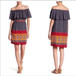 Beach Lunch Lounge Off-Shoulder Mini Dress Size S